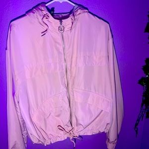 Pink windbreaker jacket